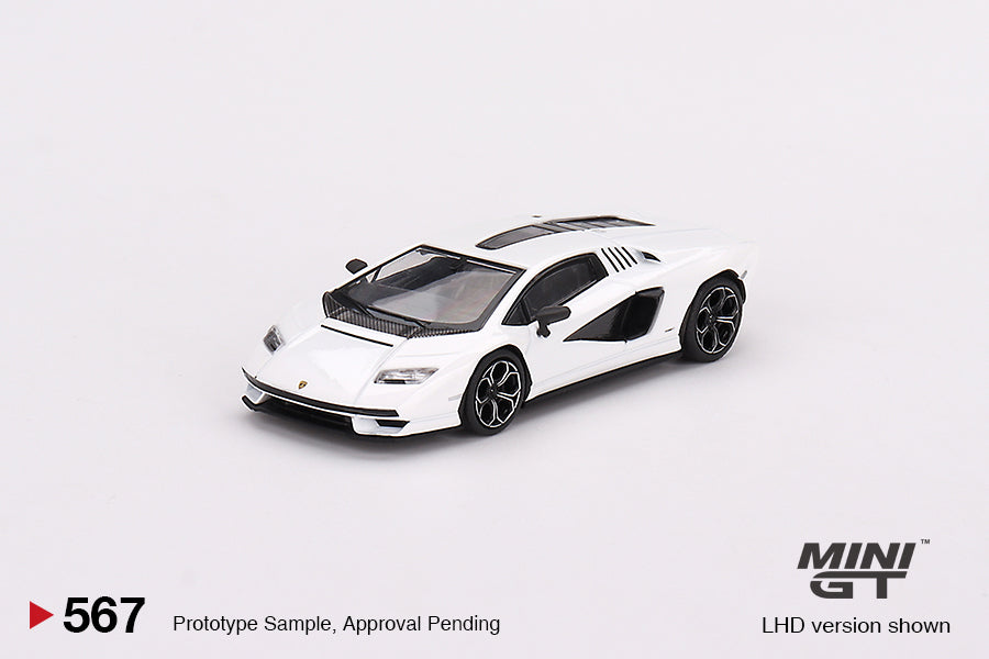 Mini GT - Lamborghini Countach LPI 800-4 Sidereal White MiJo Exclusives LHD - 1/64 Scale MGT00567-MJ