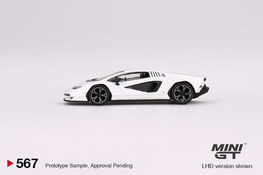 Mini GT - Lamborghini Countach LPI 800-4 Sidereal White MiJo Exclusives LHD - 1/64 Scale MGT00567-MJ