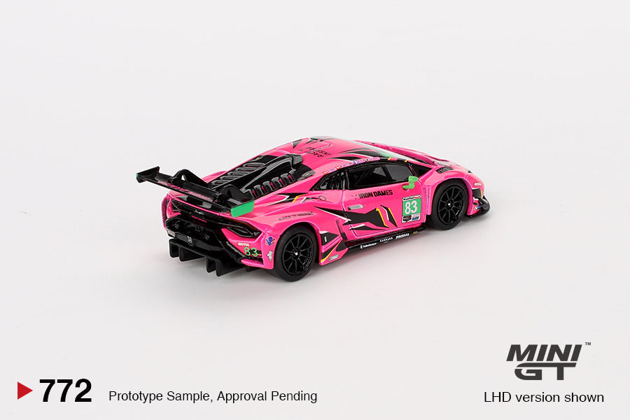 Mini GT - Lamborghini Huracán GT3 EVO2 #83 Iron Dames 2023 IMSA Daytona 24 Hrs - Scale 1/64 MGT00772-L