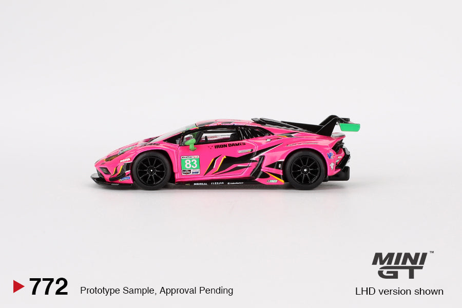 Mini GT - Lamborghini Huracán GT3 EVO2 #83 Iron Dames 2023 IMSA Daytona 24 Hrs - Scale 1/64 MGT00772-L