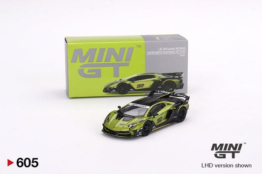 Mini GT - Lamborghini LB-Silhouette WORKS Aventador GT EVO Lime - Scale 1/64 MGT00605 LDH