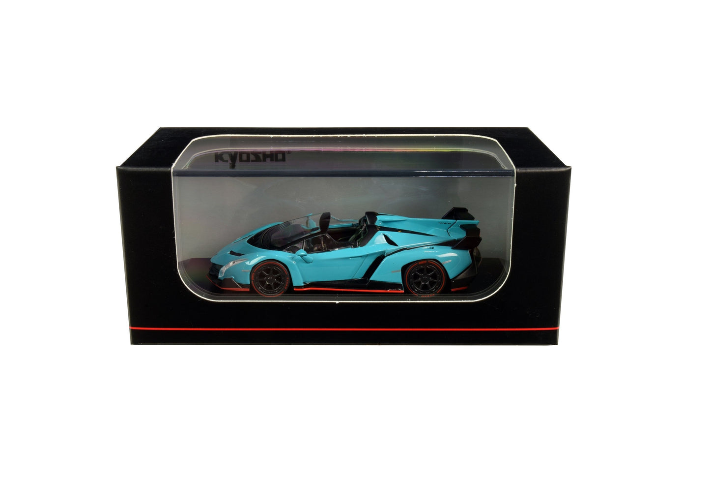 Kyosho - Lamborghini Veneno Roadster Blue / Red Line (KS07040A4) - Scala 1/64