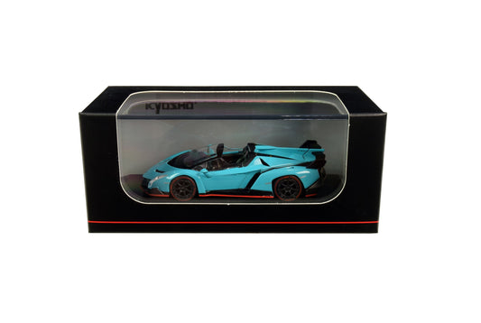 Kyosho - Lamborghini Veneno Roadster Blue / Red Line (KS07040A4) - Scale 1/64