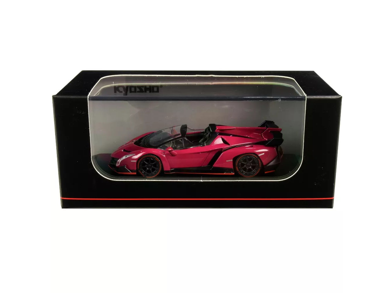 Kyosho - Lamborghini Veneno Roadster Magenta / Red Line (KS07040A3) - Scale 1/64