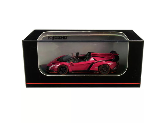 Kyosho - Lamborghini Veneno Roadster Magenta / Red Line (KS07040A3) - Scale 1/64