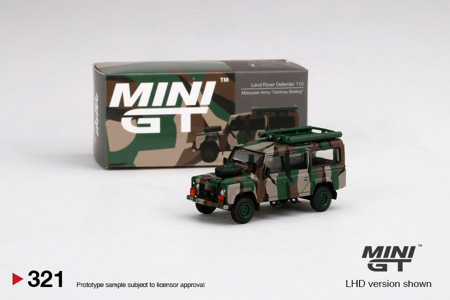 Mini GT - Land Rover Defender 110 Malaysian Army - Scale 1/64 MGT00321-R