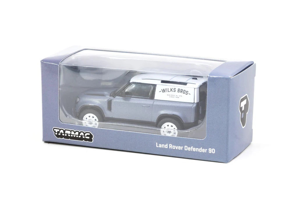 Tarmac Works - Land Rover Defender 90 Matt Blue Gray - Scale 1/64 T64G-019-BL