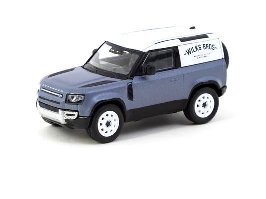 Tarmac Works - Land Rover Defender 90 Matt Blue Grey - Scala 1/64 T64G-019-BL