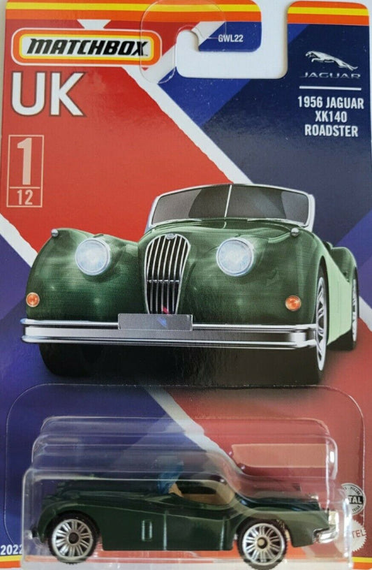 Matchbox - Jaguar XK140 Roadster 1956 British Racing Green UK - Matchbox - Scale 1/64 Approx.