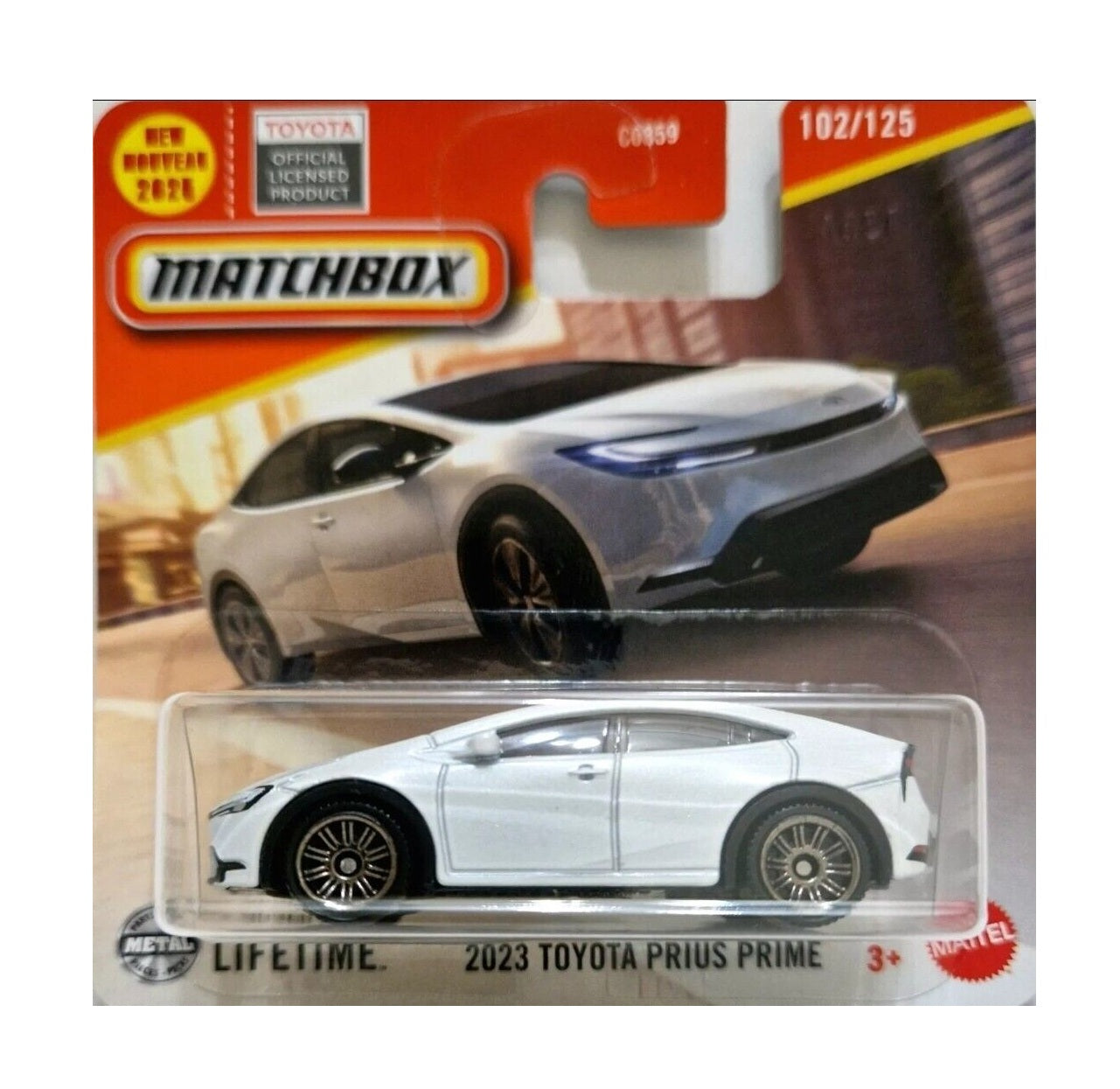 Matchbox - 2023 Toyota Prius Prime White #102 - Scale 1/64 Approx