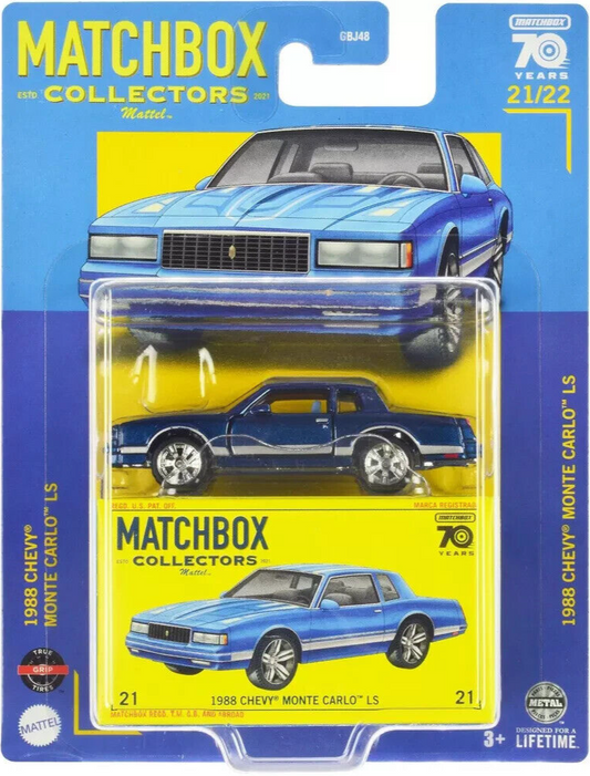 Matchbox - Chevrolet Monte Carlo LS 1988 #21 - Matchbox Collectors - Scale 1/64 Approximately