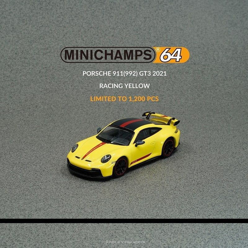 Minichamps - Porsche 911 GT3 (992) 2021 Racing Yellow - Scala 1/64 643061006