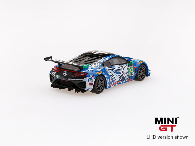 Mini GT - Acura NSX GT3 #93 Statue of Liberty" 2017 IMSA Watkins Glen MiJo Exclusives - Scale 1/64 MGT00072-MJ