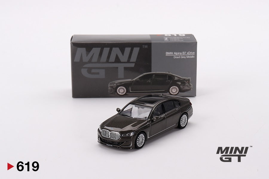 Mini GT - BMW Alpina B7 xDrive Dravit Gray Metallic - Scale 1/64 MGT00619-R RHD