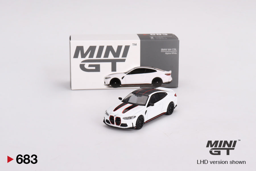 Mini GT - BMW M4 CSL Alpine White - Scale 1/64 MGT00683-L