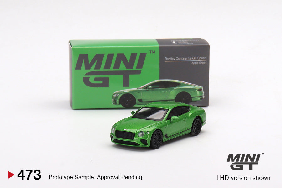 Mini GT - Bentley Continental GT Speed 2022 Apple Green LHD - Scala 1/64 MGT00473-L