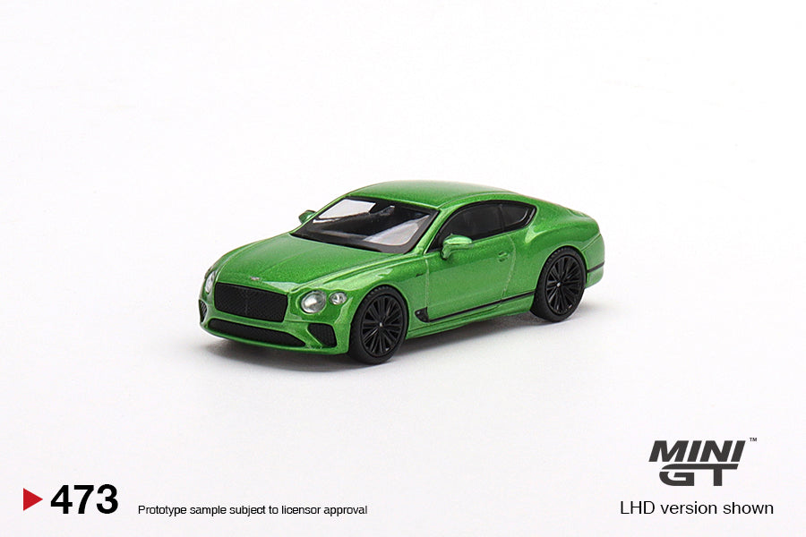 Mini GT - Bentley Continental GT Speed ​​2022 Apple Green LHD - Scale 1/64 MGT00473-L