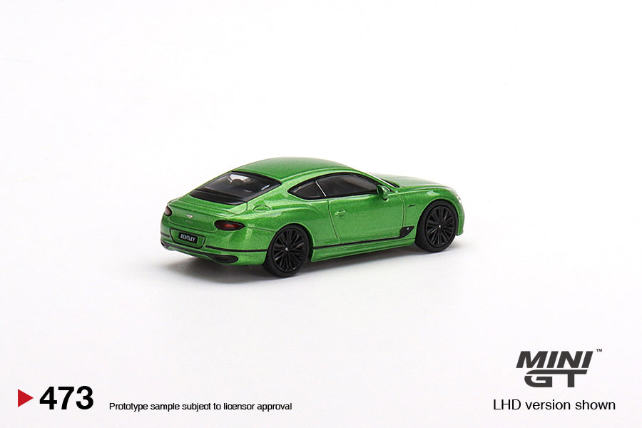 Mini GT - Bentley Continental GT Speed 2022 Apple Green LHD - Scala 1/64 MGT00473-L