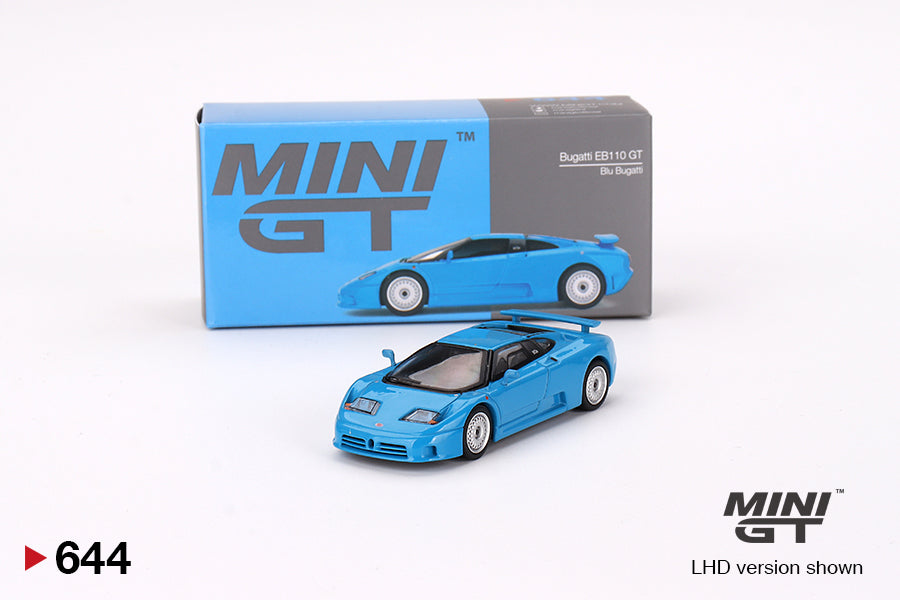 Mini GT - Bugatti EB110 GT Blue Bugatti - Scale 1/64 MGT00644