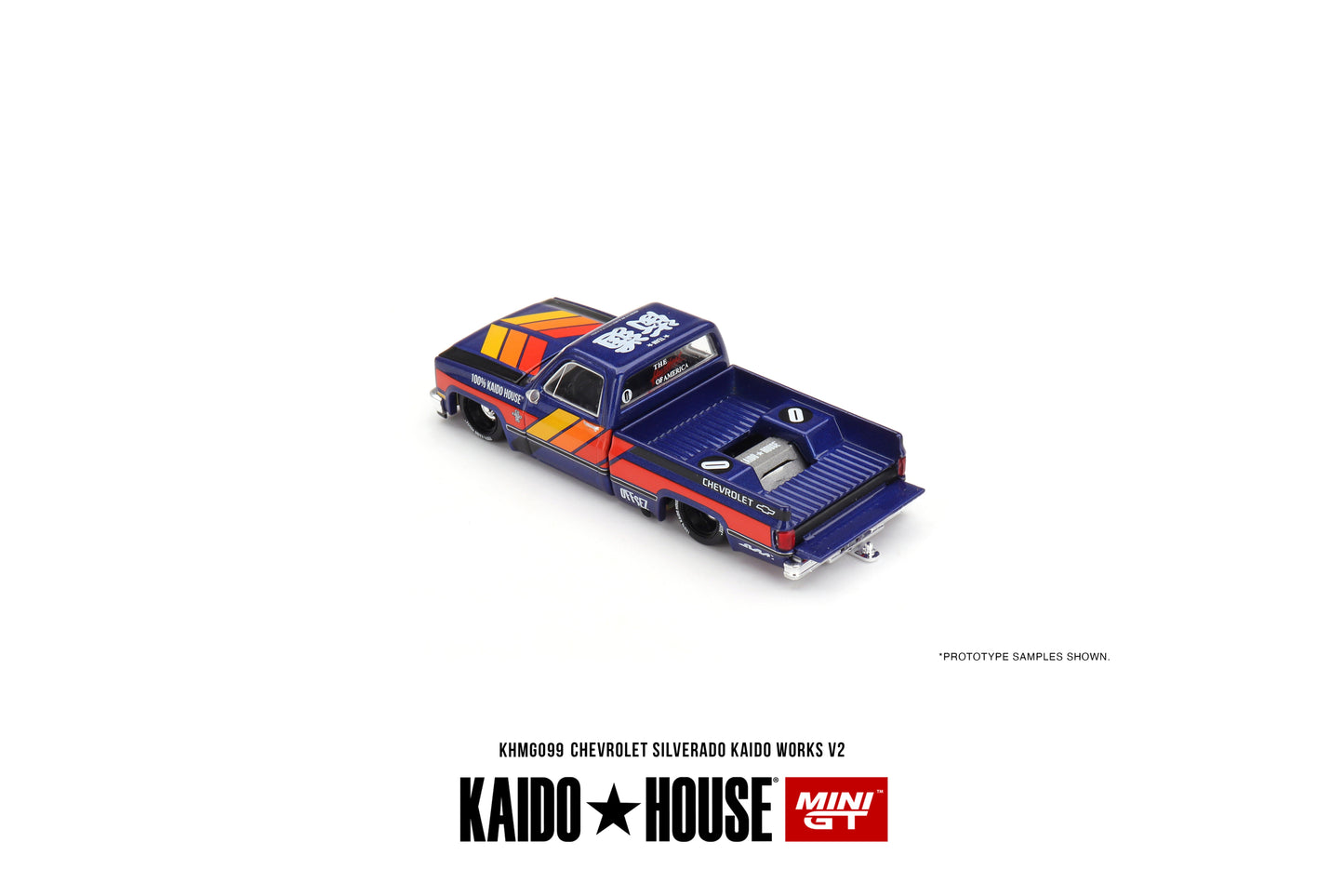 Mini GT - Chevrolet Silverado KAIDO WORKS V2- KAIDO HOUSE - Scale 1/64 KHMG099