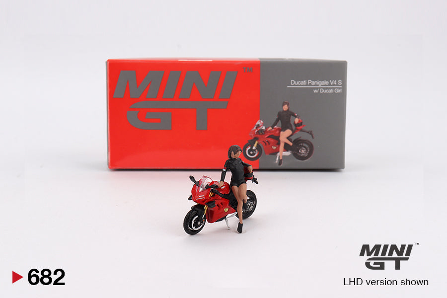 Mini GT - Ducati Panigale V4 S with Ducati Girl - Scala 1/64  MGT00682