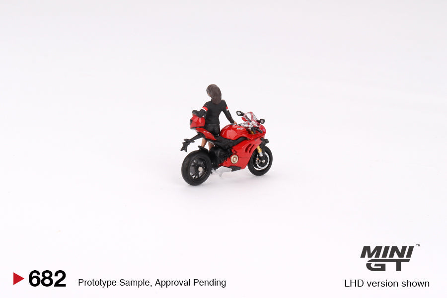 Mini GT - Ducati Panigale V4 S with Ducati Girl - Scala 1/64  MGT00682