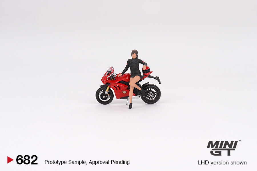 Mini GT - Ducati Panigale V4 S with Ducati Girl - Scala 1/64  MGT00682