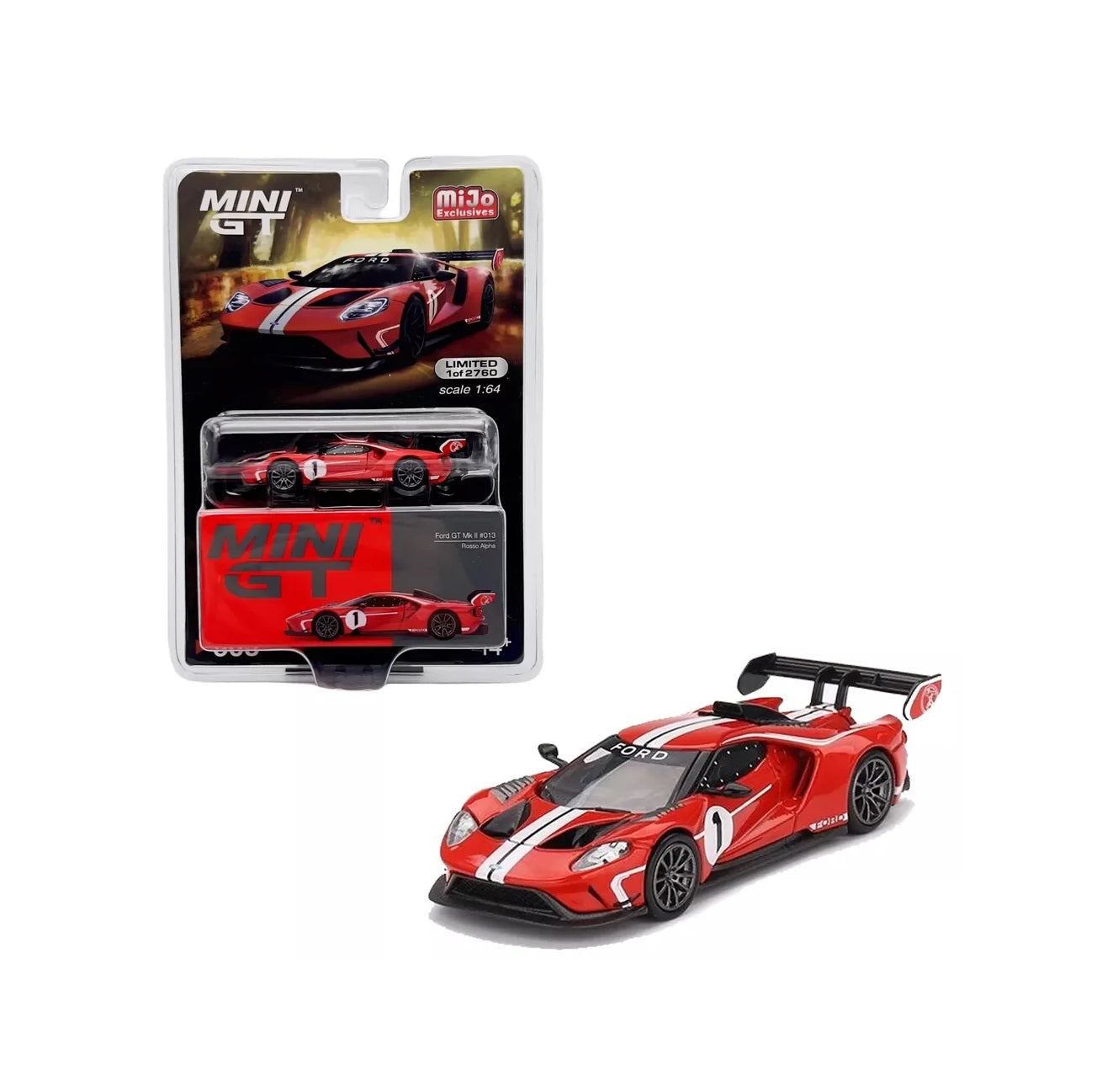 Mini GT - Ford GT MK II #013 Red Alpha MiJo Exclusives - Scale 1/64 MGT00603-MJ LDH