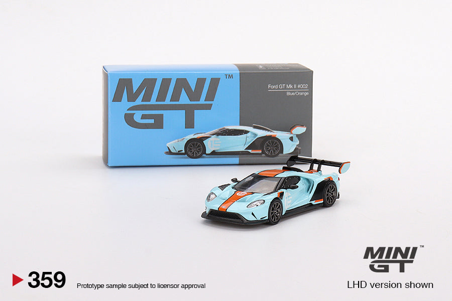 Mini GT - Ford GT Mk II #002 Blue / Orange MiJo Exclusives - Scale 1/64 MGT00359-MJ