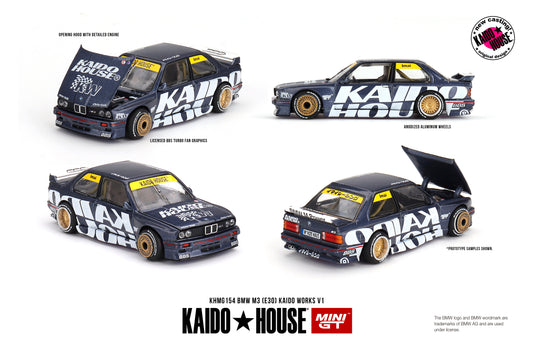 Mini GT - BMW M3 (E30) Kaido Works V1 - KAIDO HOUSE - Scale 1/64 KHMG154