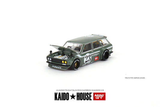 Mini GT - Datsun KAIDO 510 Wagon CARBON FIBER V3 - KAIDO HOUSE - Scala 1/64 KHMG076