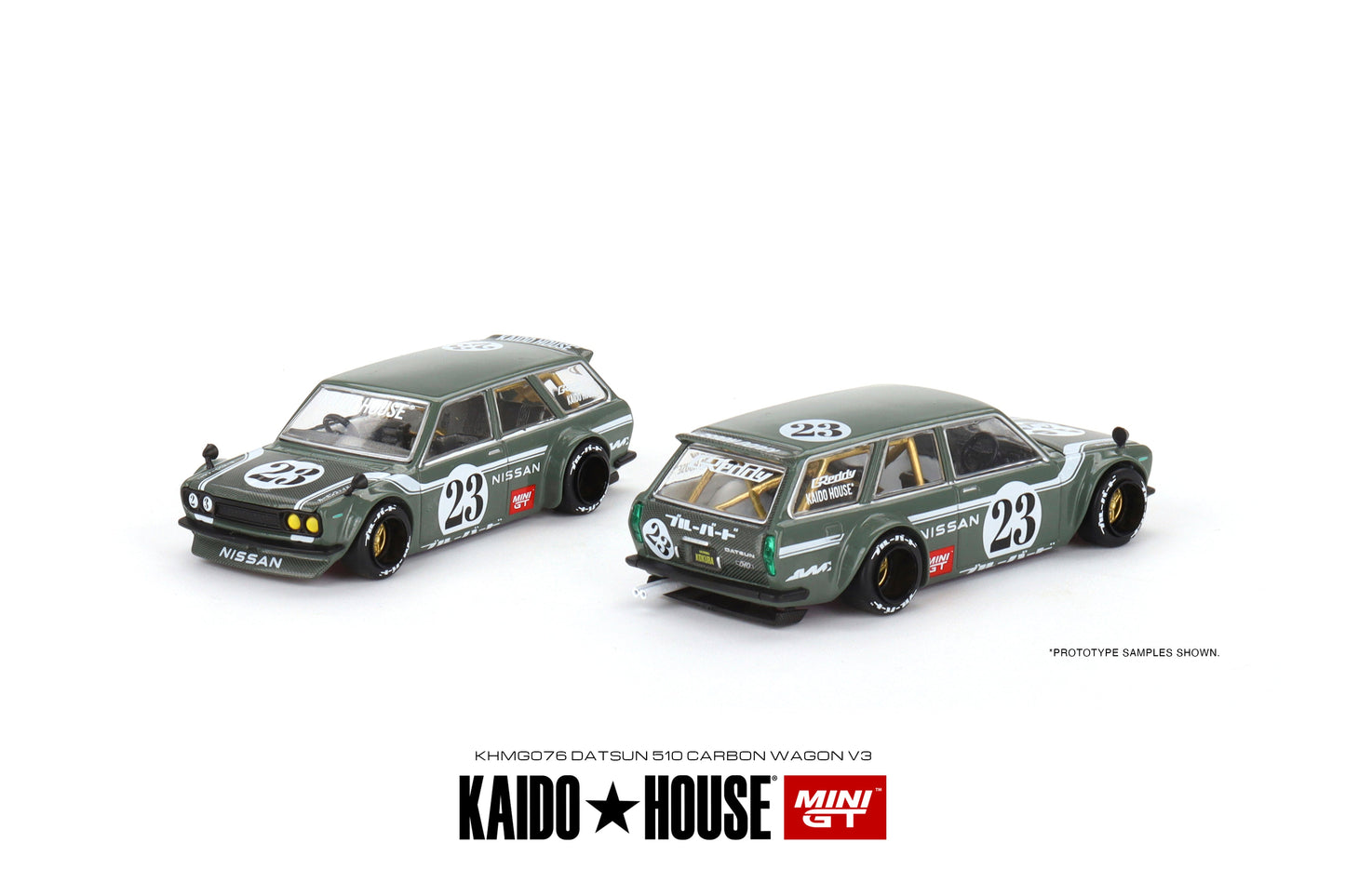 Mini GT - Datsun KAIDO 510 Wagon CARBON FIBER V3 - KAIDO HOUSE - Scala 1/64 KHMG076