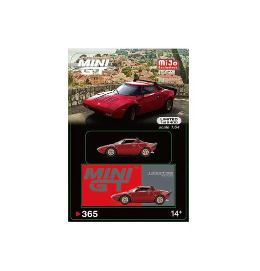 Mini GT - Lancia Stratos HF Stradale Rosso Arancio LDH - Scala 1/64 MGT00365-MJ MiJo Exclusives