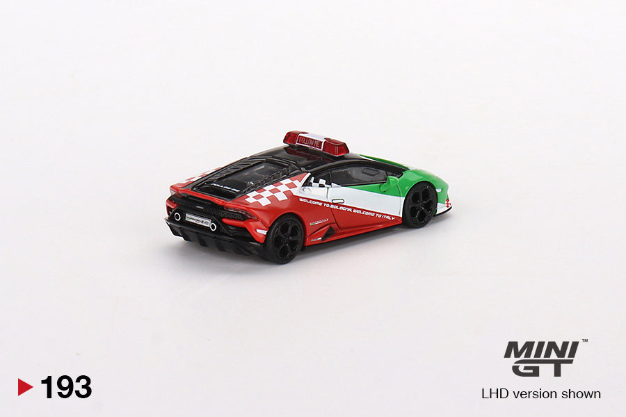 Mini GT - Lamborghini Huracán EVO Bologna Airport 2020 Follow-Me Car - 1/64 Scale MGT00193