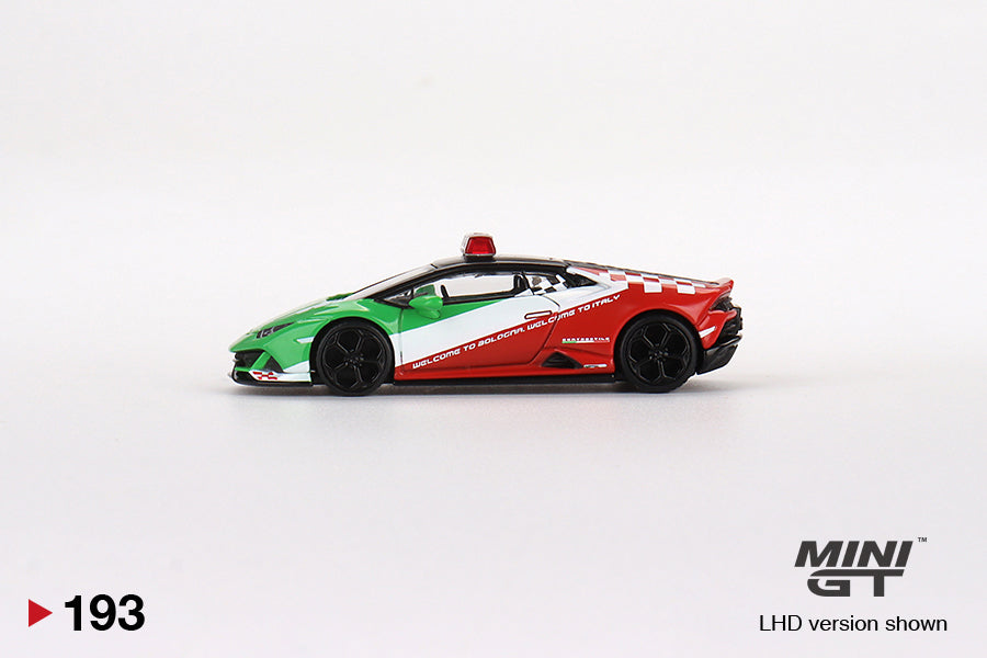 Mini GT - Lamborghini Huracán EVO Bologna Airport 2020 Follow-Me Car - 1/64 Scale MGT00193