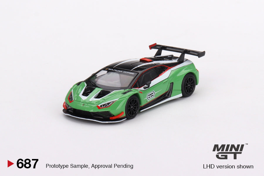 Mini GT - Lamborghini Huracán GT3 EVO2 Presentation LHD - Scala 1/64 MGT00687-L