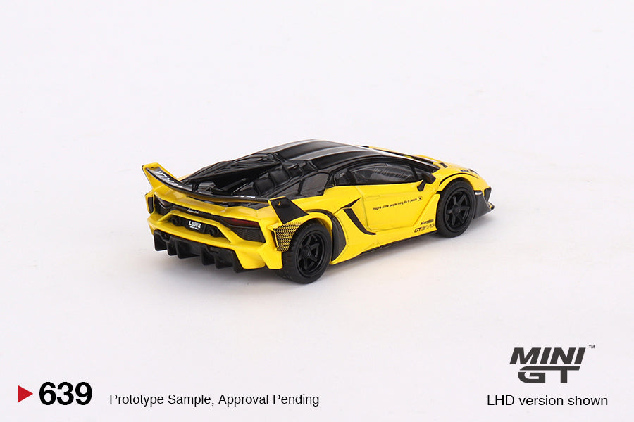 Mini GT - Lamborghini LB-Silhouette WORKS Aventador GT EVO Yellow - Scala 1/64  MGT00639-L