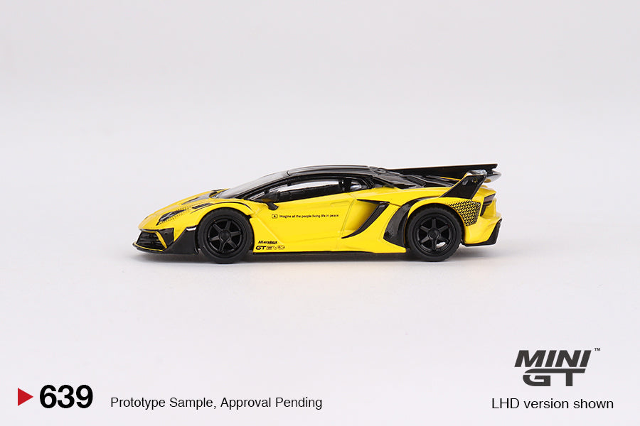 Mini GT - Lamborghini LB-Silhouette WORKS Aventador GT EVO Yellow - Scala 1/64  MGT00639-L