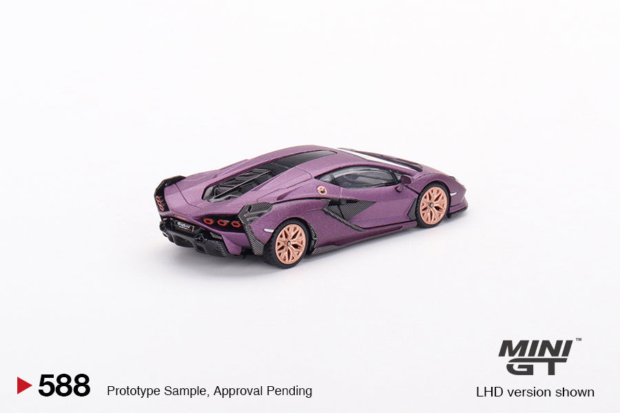 Mini GT - Lamborghini Sián FKP 37 Matte Viola SE30 LDH - Scala 1/64  MGT00588