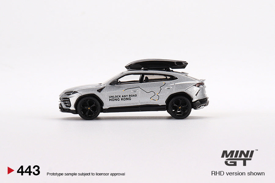 Mini GT - Lamborghini Urus "UNLOCK ANY ROAD HONG KONG" HK Exclusive - Scala 1/64  MGT00443-R