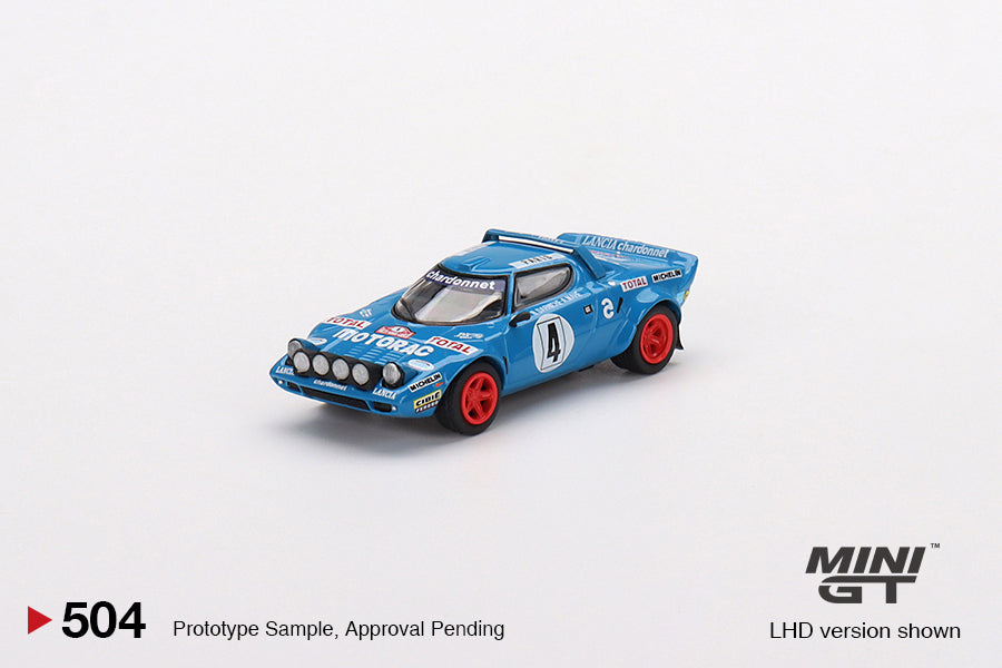 Mini GT - Lancia Stratos HF 1979 Rally MonteCarlo Winner #4 - Scala 1/64 MGT00504