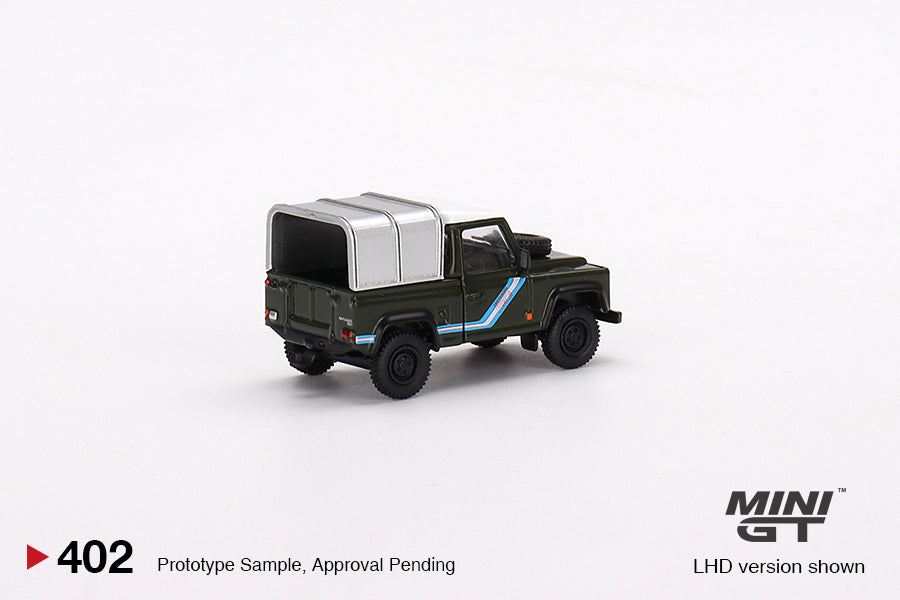 Mini GT - Land Rover Defender 90 Pickup Bronze Green LDH MiJo Exclusives - Scala 1/64 MGT00402-MJ