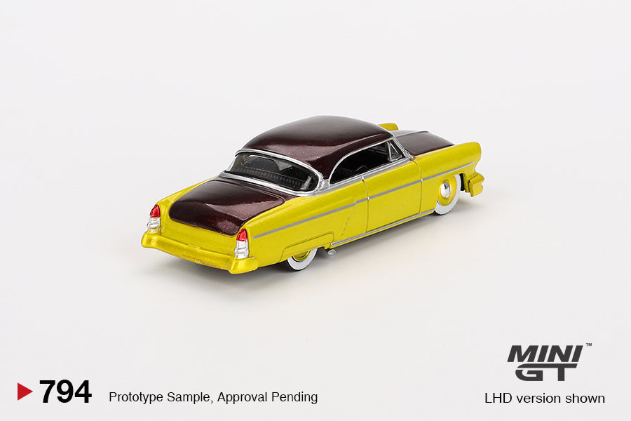 Mini GT - Lincoln Capri Hot Rod 1954 Lime Yellow LHD - Scala 1/64 MGT00794