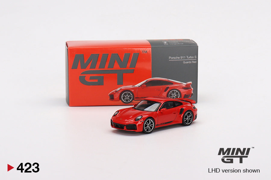 Mini GT - Porsche 911 Turbo S Guards Red - Scale 1/64 MGT00423-R RHD