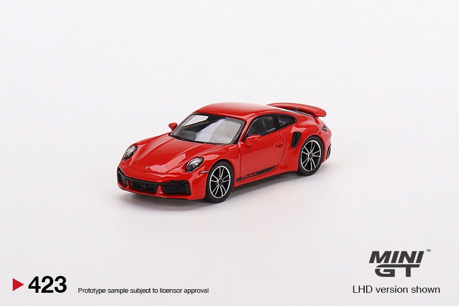 Mini GT - Porsche 911 Turbo S Guards Red - Scale 1/64 MGT00423-R RHD