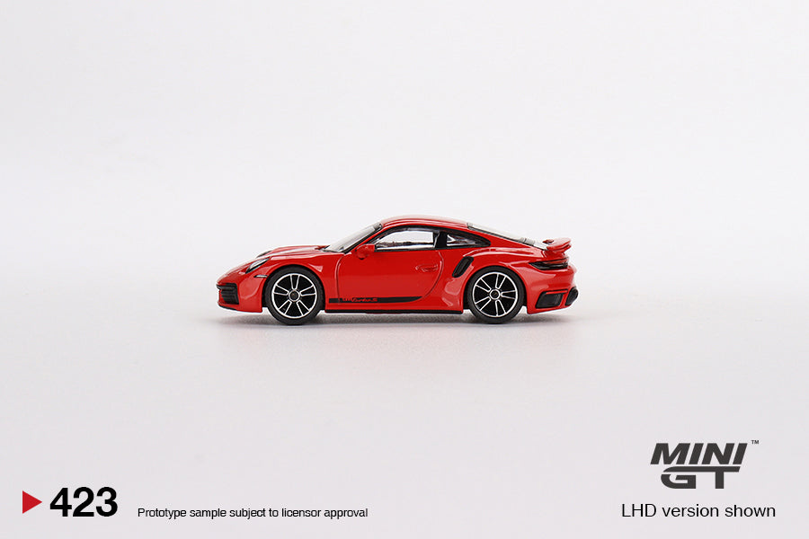 Mini GT - Porsche 911 Turbo S Guards Red - Scala 1/64 MGT00423-R RHD