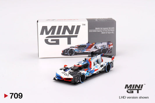 Mini GT - BMW M Hybrid V8 #25 BMW M Team RLL 2023 IMSA Sebring 12 Hrs 2nd Place - Scale 1/64 MGT00709