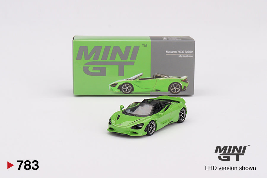 Mini GT - McLaren 750S Spider Mantis Green LHD - Scale 1/64 MGT00783-L