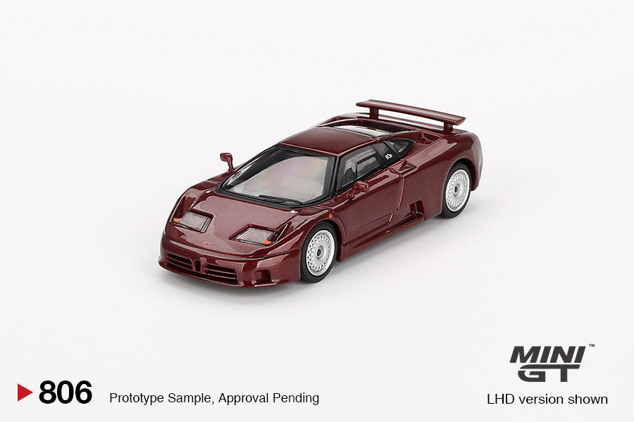 Bugatti EB110 GT Dark Red Metallic - Mini GT - Scale 1/64 MGT00806-L