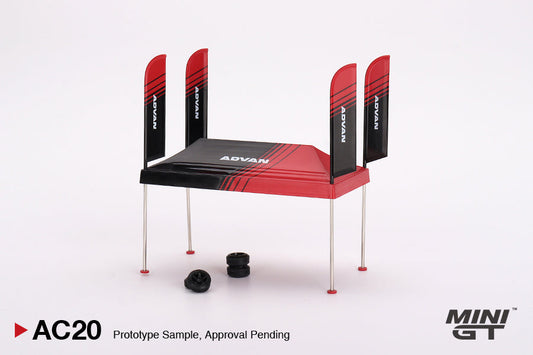 Mini GT - Paddock Service Tent Set - ADVAN - Scale 1/64 MGTAC20